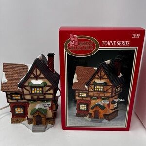 Dickens Collectables Towne Series Christmas Village Button Shop O’Well 1994 Vtg
